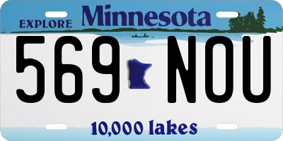 MN license plate 569NOU