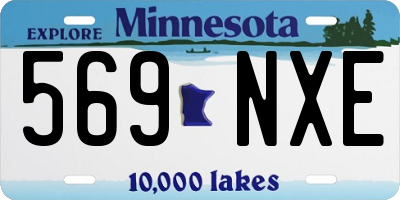 MN license plate 569NXE