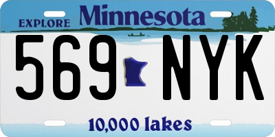 MN license plate 569NYK