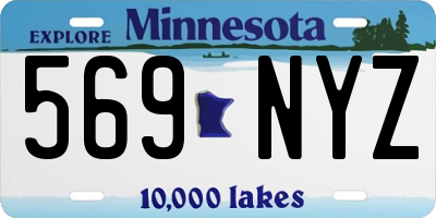 MN license plate 569NYZ