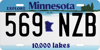 MN license plate 569NZB
