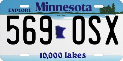 MN license plate 569OSX