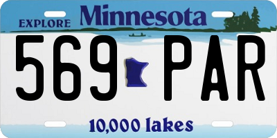 MN license plate 569PAR