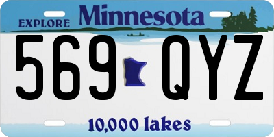 MN license plate 569QYZ
