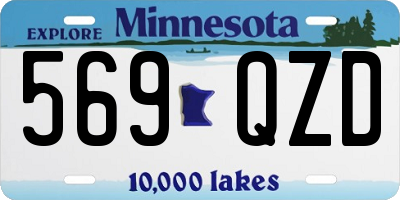 MN license plate 569QZD