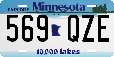 MN license plate 569QZE