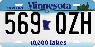 MN license plate 569QZH