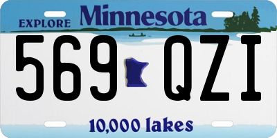 MN license plate 569QZI