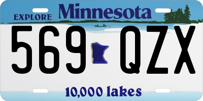 MN license plate 569QZX