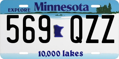 MN license plate 569QZZ