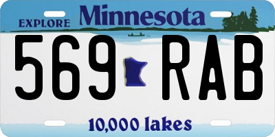MN license plate 569RAB