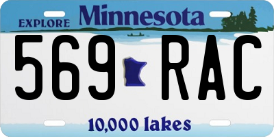 MN license plate 569RAC
