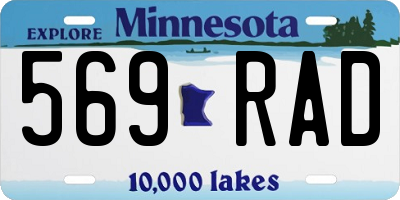 MN license plate 569RAD