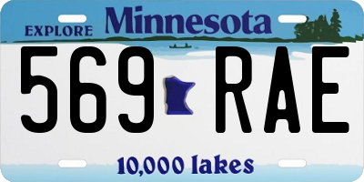 MN license plate 569RAE