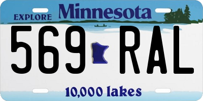 MN license plate 569RAL