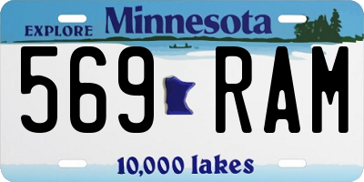 MN license plate 569RAM