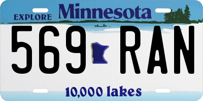 MN license plate 569RAN