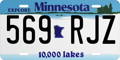 MN license plate 569RJZ