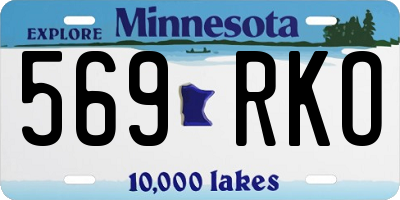 MN license plate 569RKO