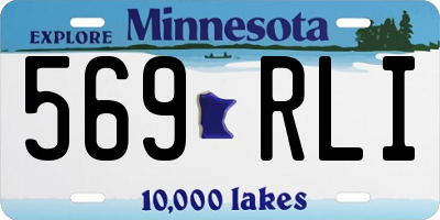 MN license plate 569RLI