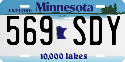 MN license plate 569SDY