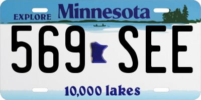 MN license plate 569SEE