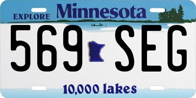 MN license plate 569SEG