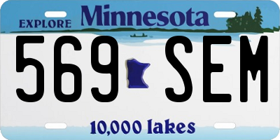 MN license plate 569SEM