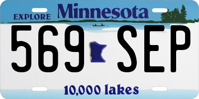 MN license plate 569SEP