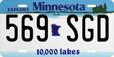 MN license plate 569SGD