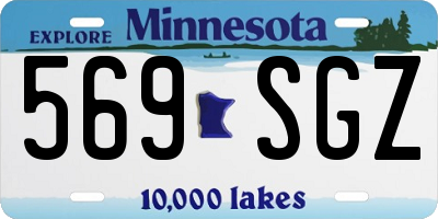 MN license plate 569SGZ
