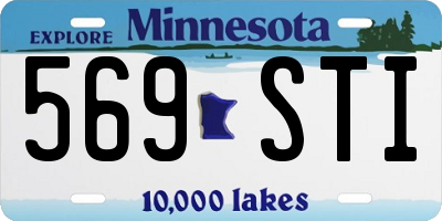 MN license plate 569STI