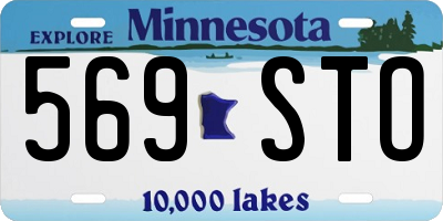MN license plate 569STO