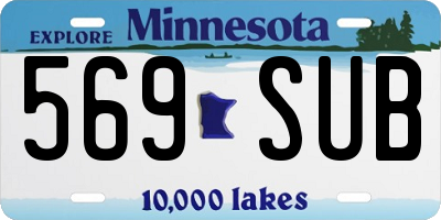 MN license plate 569SUB