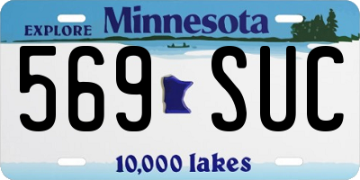 MN license plate 569SUC