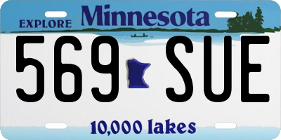 MN license plate 569SUE