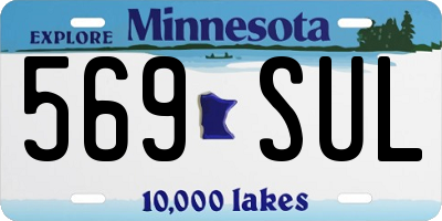 MN license plate 569SUL