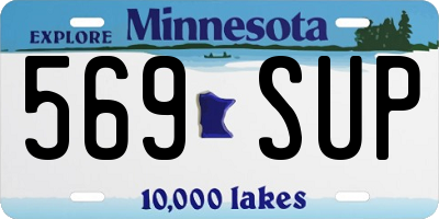 MN license plate 569SUP