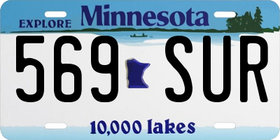 MN license plate 569SUR