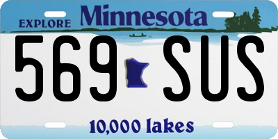 MN license plate 569SUS