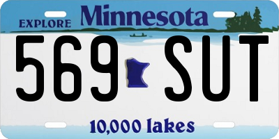 MN license plate 569SUT