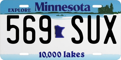 MN license plate 569SUX