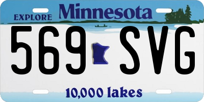 MN license plate 569SVG