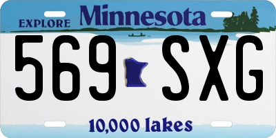 MN license plate 569SXG
