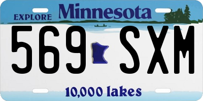 MN license plate 569SXM
