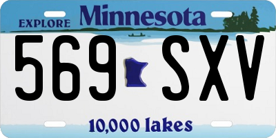 MN license plate 569SXV