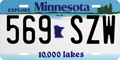 MN license plate 569SZW