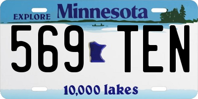 MN license plate 569TEN