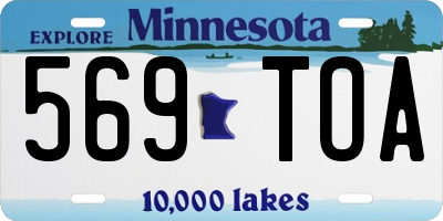 MN license plate 569TOA