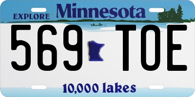 MN license plate 569TOE